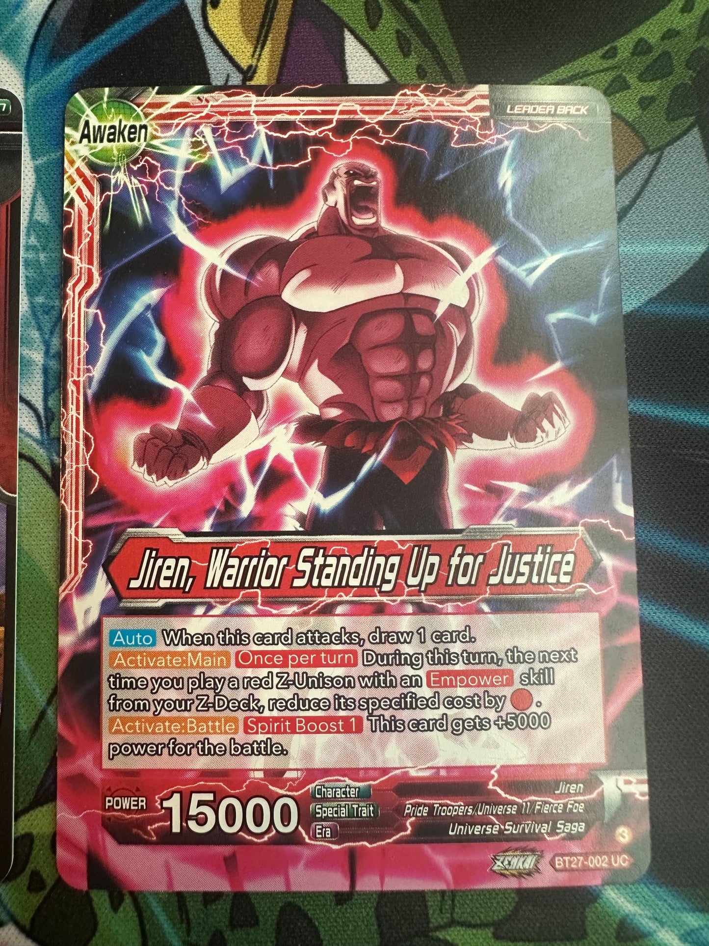Jiren, Warrior Standing Up for Justice Deck Core C/UC/R BT27 History of Z