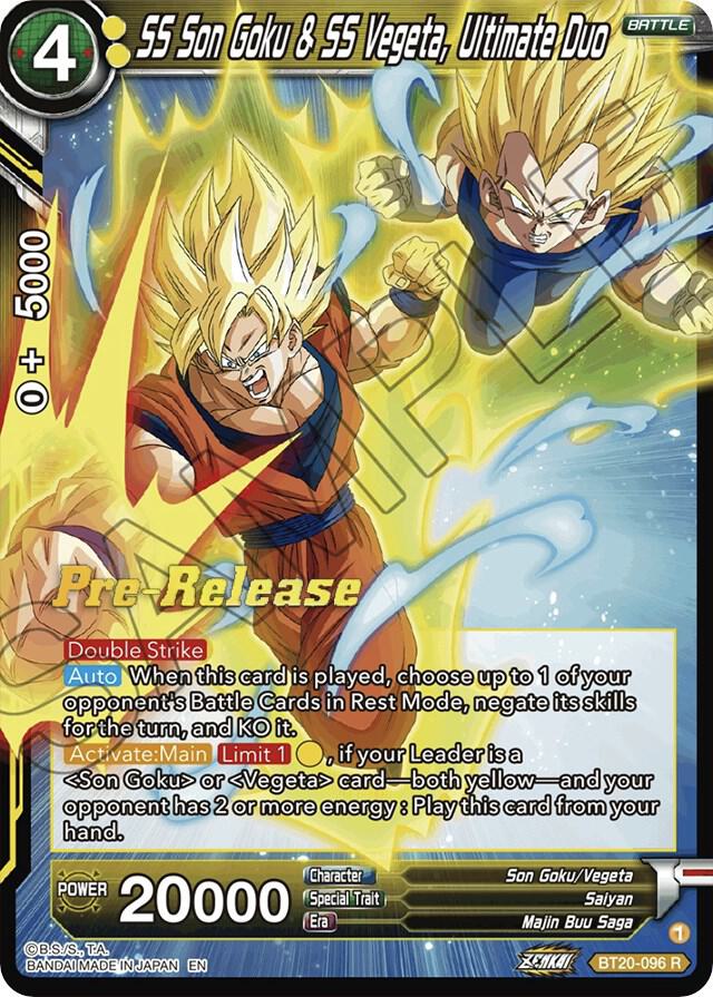 SS Son Goku & SS Vegeta, Ultimate Duo - Power Absorbed Pre-Release Cards