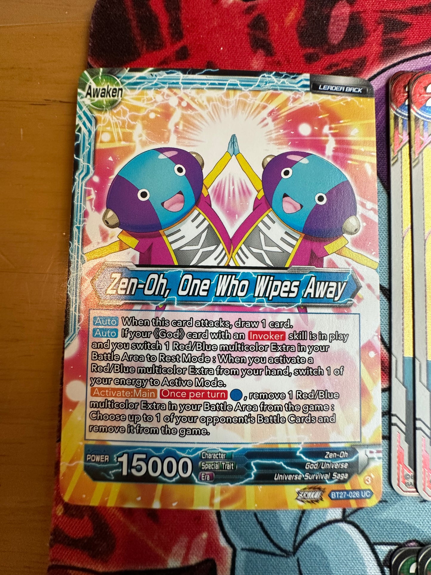 Zen-Oh, One Who Wipes Away Deck Core C/UC/R BT27 History of Z