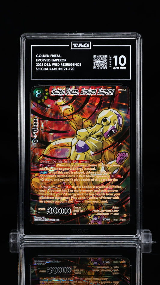 Golden Frieza, Evolved Emperor SPR BT21-120 TAG 10 GEM MINT