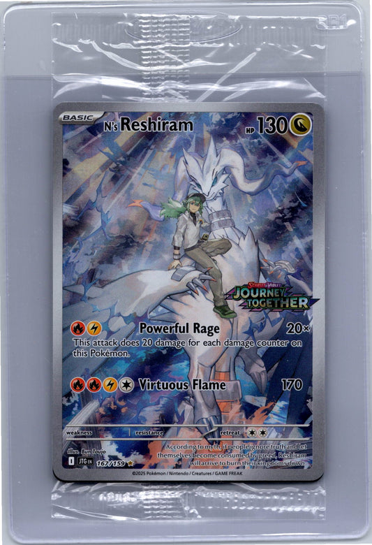 N's Reshiram Journey Together Stamped 167/159 Sv09: Journey Together Holo Sealed