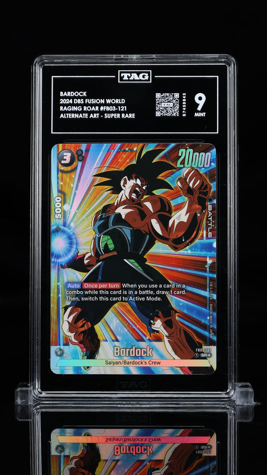 Bardock FB03-121 Alt Art TAG 9 MINT Dragon Ball Super Fusion World