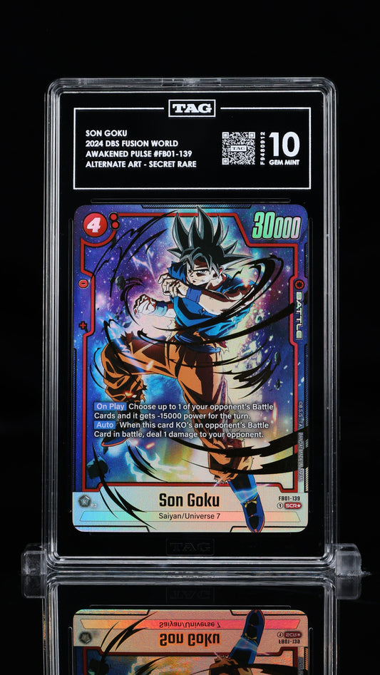 Son Goku SCR Alt Art FB01-139 TAG 10 GEM MINT