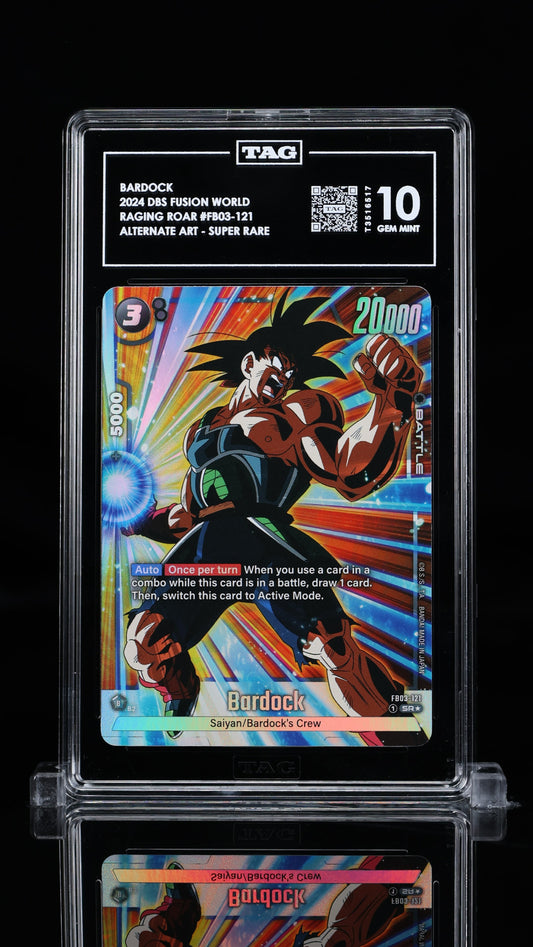 Bardock FB03-121 Alt Art TAG 10 GEM MINT Dragon Ball Super Fusion World