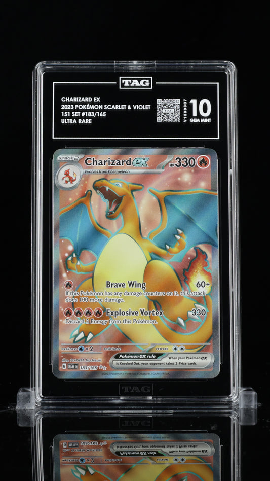 TAG 10 GEM MINT Charizard ex 183/165