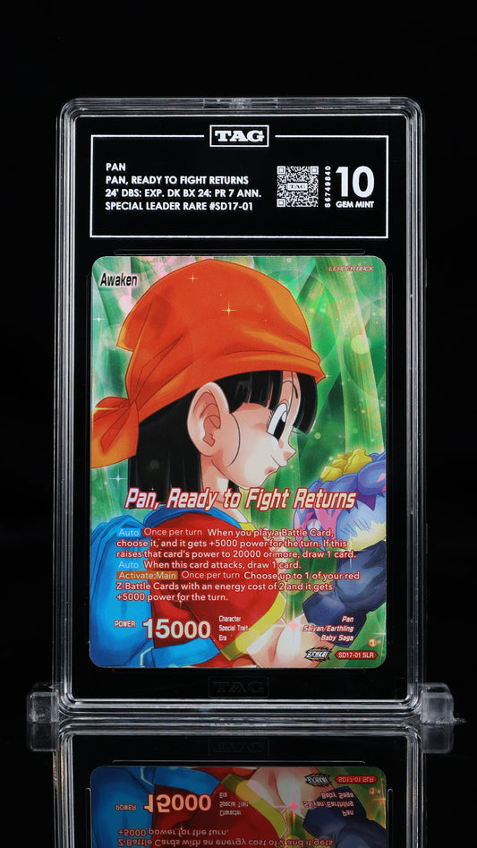 Pan, Ready to Fight Returns SLR SD17-01 TAG 10 GEM MINT