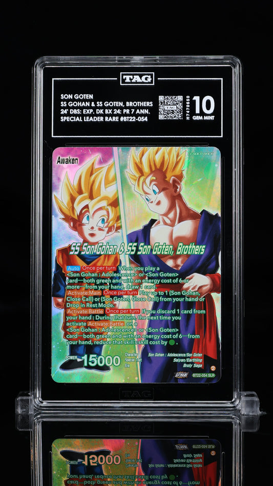 TAG 10 GEM MINT SS Son Gohan & SS Son Goten, Brothers SLR BT22-054
